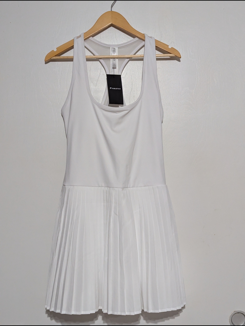 Fabletics White Pleated Tennis Dress